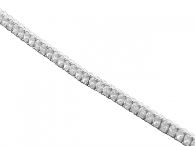 13.52 ct Oval Diamond Tennis Bracelet 18k White Gold