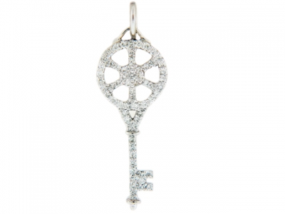 0.29ct Pave Diamond Mini Key Pendant