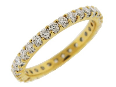 .99 ct Diamond 18k Yellow Gold Eternity Band