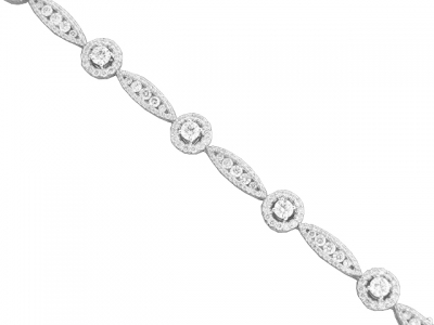 5.46 ct Designer Round Diamond Bracelet 18k White Gold