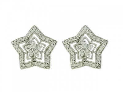 0.46 ct Diamond Multi Star Shape Stud Earrings