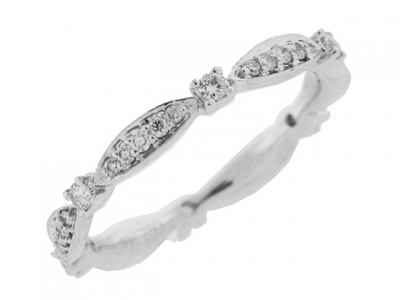 .36ct Diamond 18k White Gold Eternity Stackable Ring