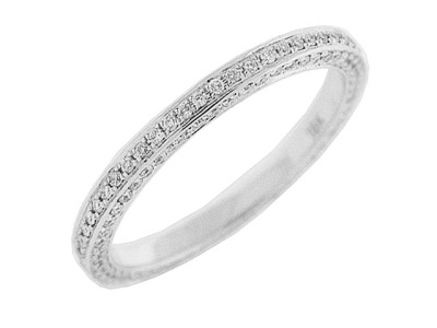 .47 ct 3 Sided Diamond 18k White Gold Eternity Band