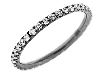 .55 ct Round Diamond 18k Black Gold Eternity Band