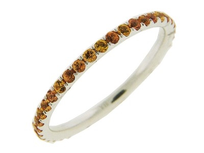 .67 ct Yellow Sapphire 18k Gold Stackable Eternity Band