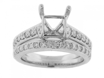 Diamond 18k White Gold Bridal Set Wedding Rings