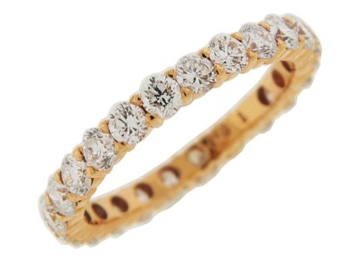 1.70 ct Diamond 18k Rose Gold Eternity Band