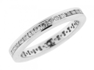 .74 ct Channel Set Diamond 18k Eternity Band