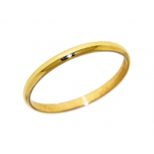 14k Yellow Gold Classic Plain Dome Wedding Band 2 mm