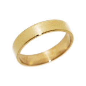 14k Yellow Gold Flat Wedding Band 5 mm