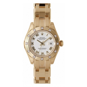 Rolex Oyster Perpetual Ladies Datejust Pearlmaster Watch 80318