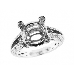 1.20 ct Semi Mount Diamond Engagement Eternity 18k Ring