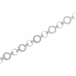 1.65ct Diamond Multi Circle Shape & 18k Solid White Gold Bracelet