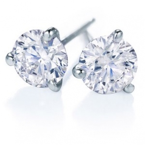 1.41 ct Round Diamond 14k White Gold Martini Set Stud Earrings