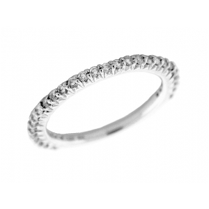 .41 ct Prong Set Round Diamond 18k White Gold Wedding Ring