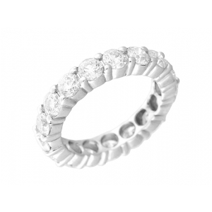 3.4 ct Diamond 18k White Gold Wedding Eternity Band
