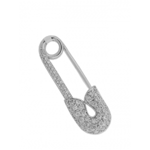 .29ct Pave Diamond 18k Gold Safety Pin Brooch