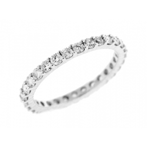 1.05 ct Round Diamond 18k Gold Wedding Eternity Band