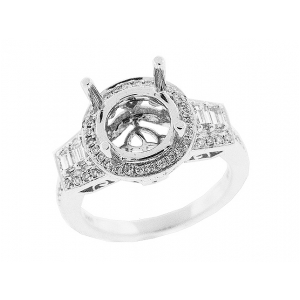 Semi Mount Vintage Diamond Engagement 18k Gold Ring