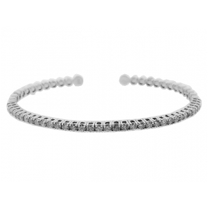 2.00ct Diamond 14k White Gold Bangle Bracelet