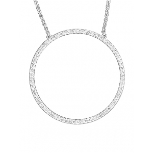 .5 ct Diamond Circle of Love & Life Pendant 18k White Gold