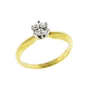 .52 ct Round Diamond 18k Yellow Gold Solitaire Engagement Ring