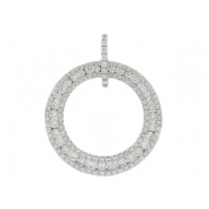 Pave Diamond Circle Shape Pendant