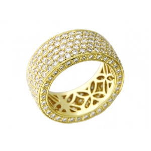 4.15 ct Diamond & 18k Gold Eternity Wedding Band