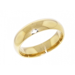 14k Yellow Gold Classic Plain Dome Wedding Band 6 mm