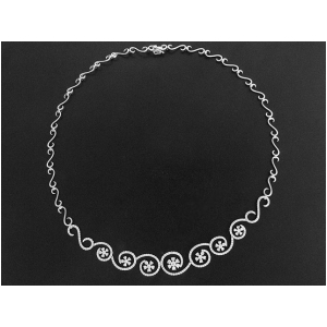 2.85ct Diamond 18k White Gold Collar Necklace