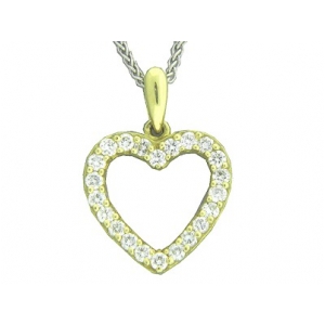 .35 ct Diamond 18k Yellow Gold Journey Heart Pendant