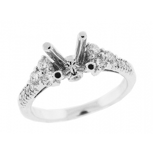 .56 ct Semi Mount Round Diamond Engagement 18k Gold Ring
