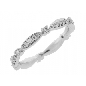 .36ct Diamond 18k White Gold Eternity Stackable Ring