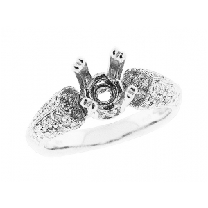 .60 ct Semi Mount Round Diamond Engagement 18k Gold Ring