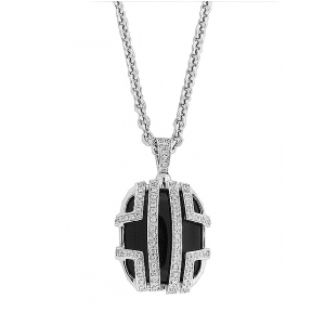 Di MODOLO 0.46 ct Diamond Onyx Pendant 18k Gold Necklace