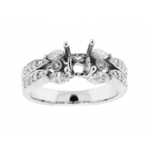 .90 ct Semi Mount Bezel Diamond Engagement 18k Gold Ring