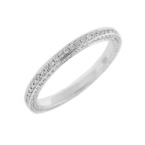.47 ct 3 Sided Diamond 18k White Gold Eternity Band