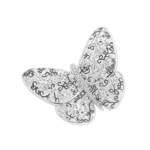 .98 ct Diamond Milgrain 18k Gold Butterfly Brooch