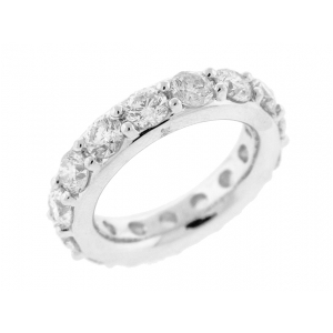 4.54 ct Round Diamond 18k White Gold Wedding Eternity Band