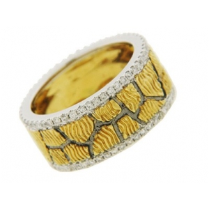.72 ct Round Diamond 18k Tri Color Gold Eternity Band