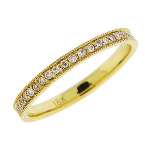 .27 ct Round Diamond Eternity 18k Yellow Gold Ring