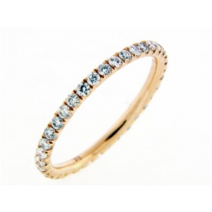 .57 ct Round Diamond 18k Rose Gold Eternity Ring