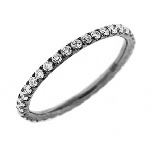 .55 ct Round Diamond 18k Black Gold Eternity Band