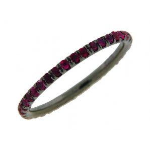 .74ct Ruby 18k Black Gold Eternity Ring