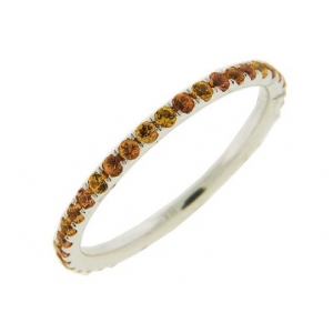 .67 ct Yellow Sapphire 18k Gold Stackable Eternity Band