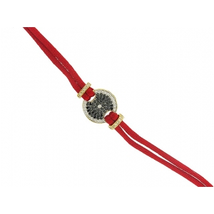 .65 ct Kabbalah Diamond Red String Evil Eye 18k Bracelet