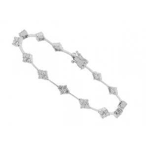 2.78ct Diamond 18k White Gold Tennis Bracelet