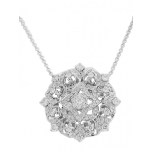 Vintage Diamond 18k White Gold Necklace