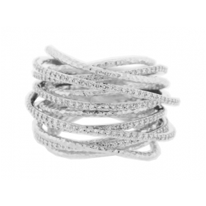 1.23ct Diamond Multi Band 18k White Gold Ring