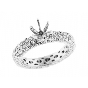 2.30 ct Semi Mount Diamond Engagement Eternity 18k Ring